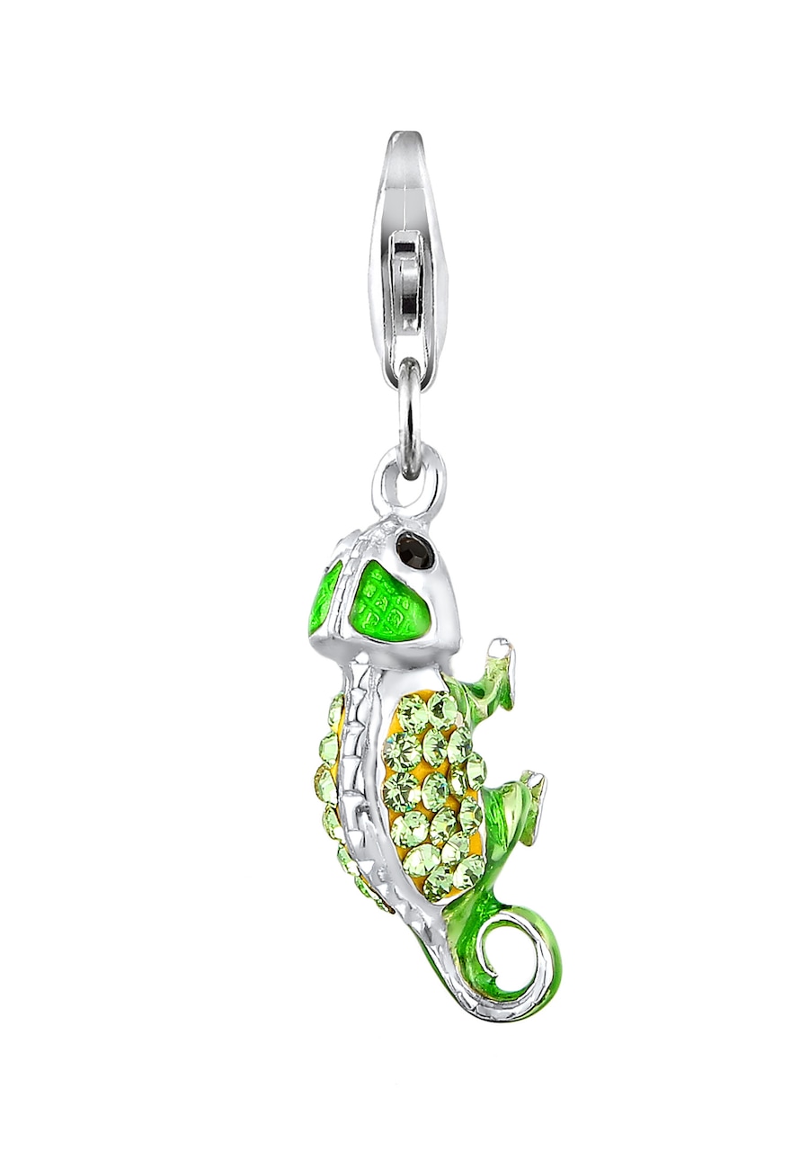 Nenalina Damski wisior kameleon z kryształami w srebrze próby 925 Sterling Silver Wisiorki 1 ct