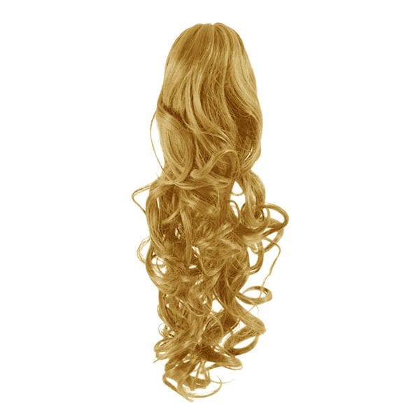 Fashiongirl Przedłużanie włosów Clip In Kucyk #27 Średni blond - Kręcone Klamry i spinki do włosów 1 ct