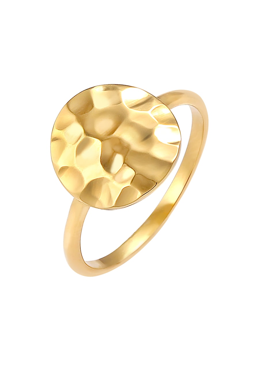 Elli Damski pierścionek z kutą płytką srebro 925 Sterling Silver Pierścionki 1 ct
