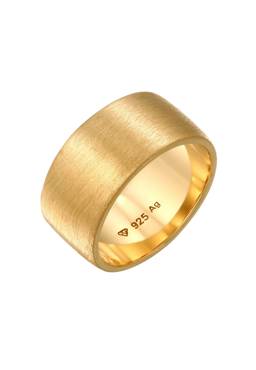 Elli Damska obrączka szeroka matowa szczotkowana w srebrze 925 Sterling Silver Pierścionki 1 ct Damski