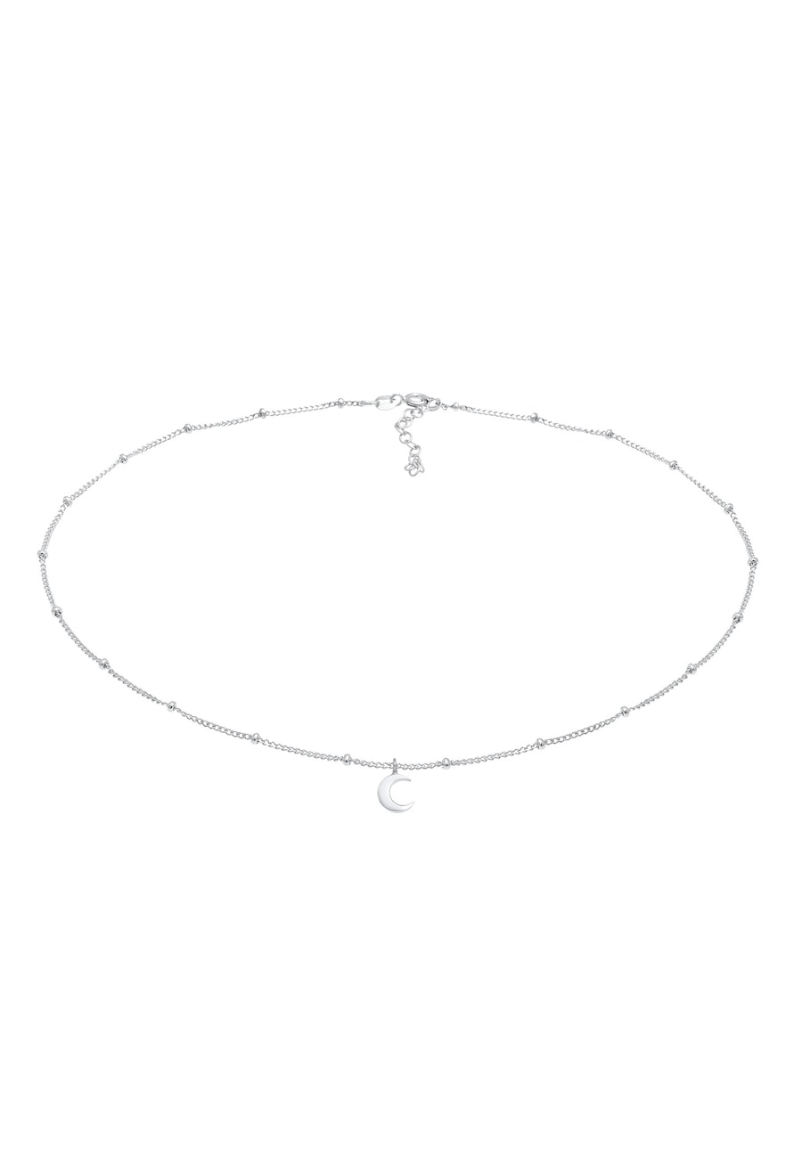 Elli Damski choker kulka półksiężyc astro ze srebra próby 925 Naszyjniki 1 ct