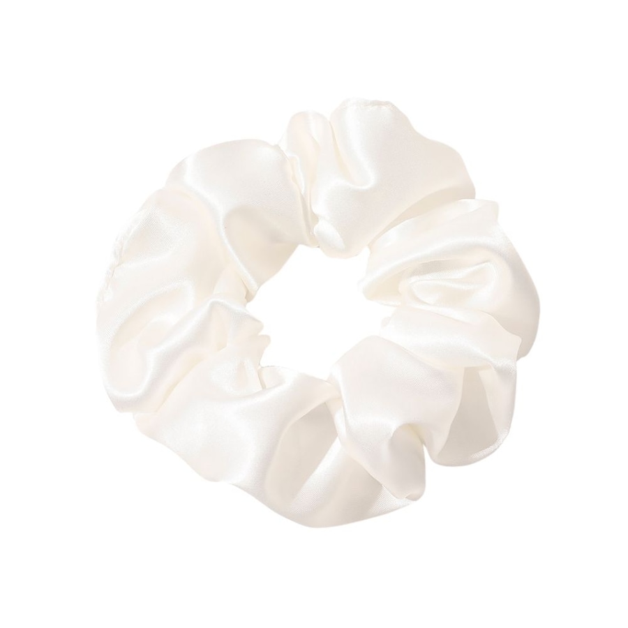 SOHO Satin gumka do włosów - Ciemnozielona Gumki do włosów 1 ct Biały Damski