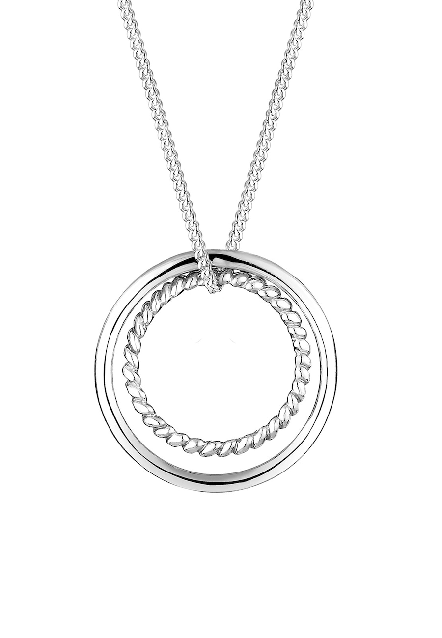 Elli Damski pierścionek Geo Basic Bi-Colour z pozłacanego srebra próby 925 Sterling Silver Naszyjniki 1 ct