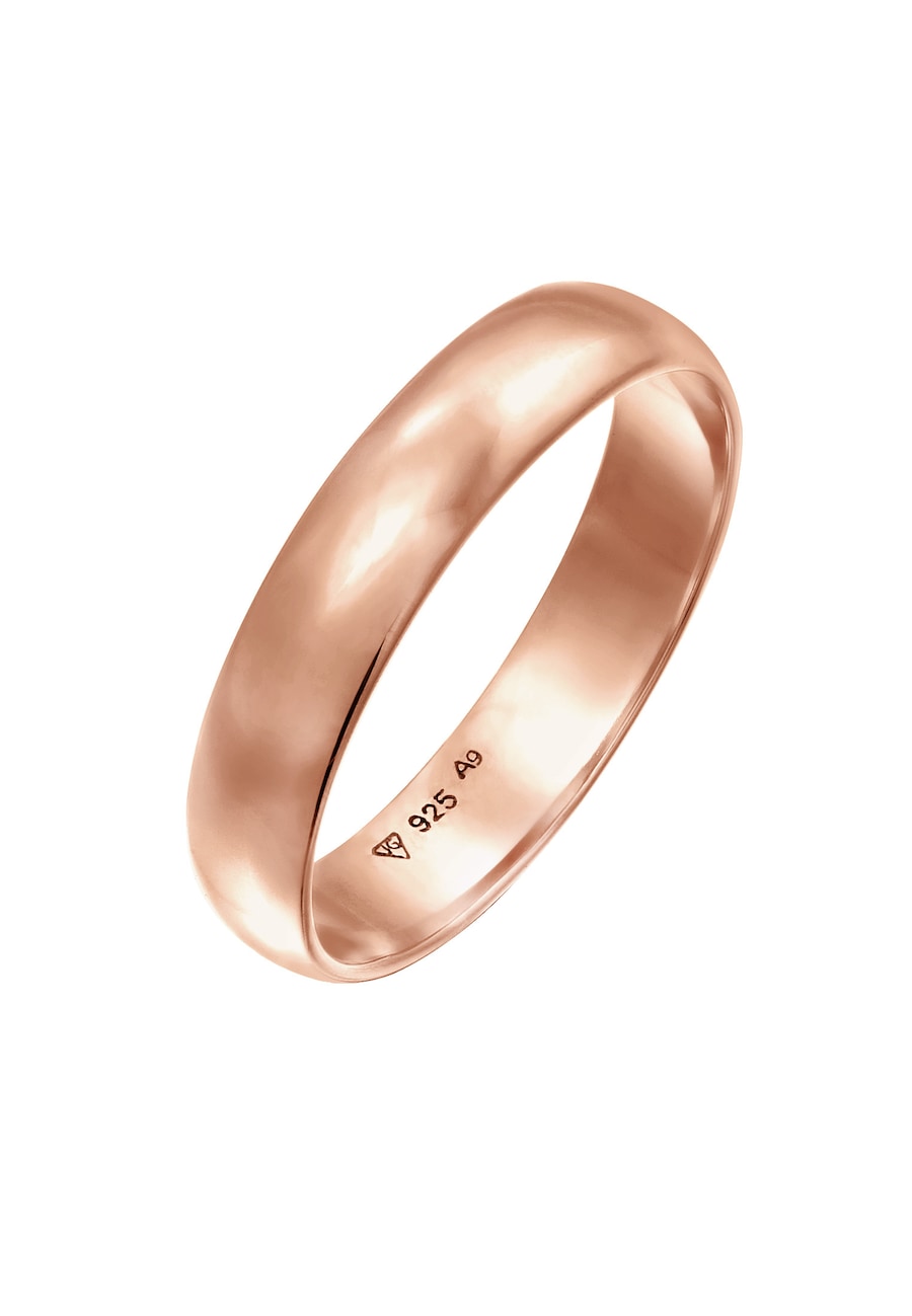 Elli Damska obrączka gładka Classic w srebrze próby 925 Sterling Silver Pierścionki 1 ct Damski