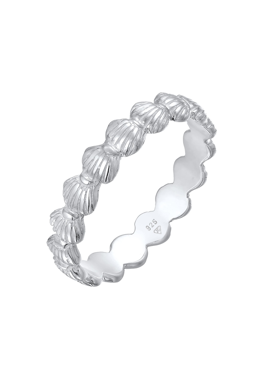 Elli Damska obrączka muszla morska plaża lato w srebrze 925 Sterling Silver Pierścionki 1 ct Damski