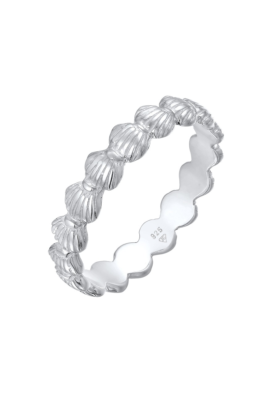 Elli Damska obrączka muszla morska plaża lato w srebrze 925 Sterling Silver Pierścionki 1 ct Damski