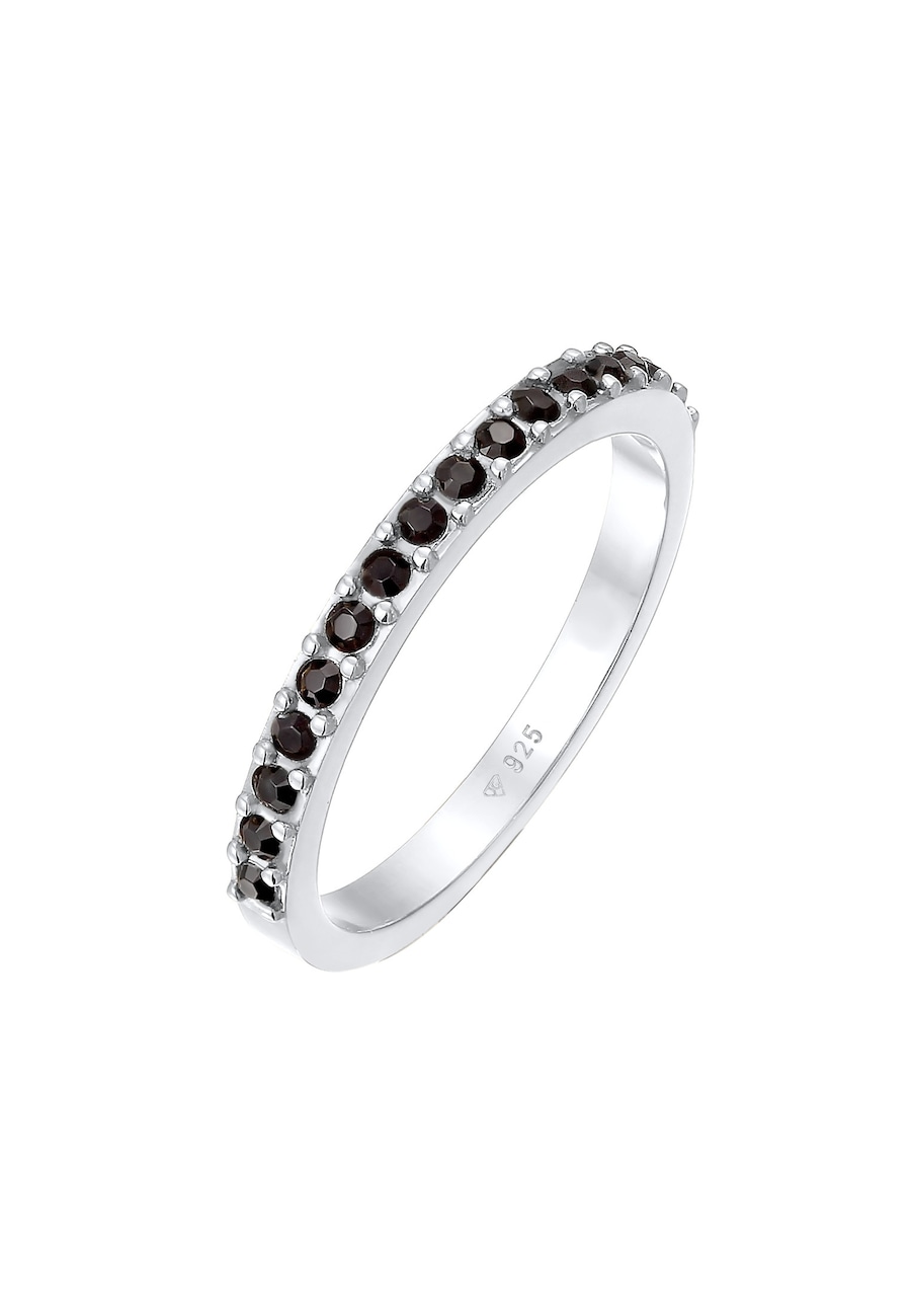 Elli Damski pierścionek Memoire z kryształami w srebrze próby 925 Sterling Silver Pierścionki 1 ct