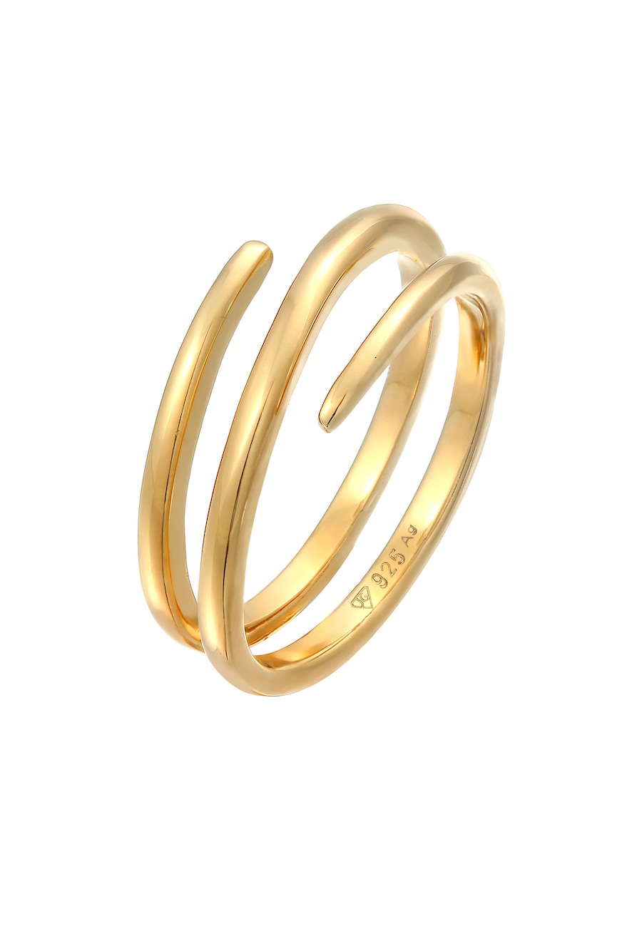 Elli Damski Statement filigranowy zawijany w srebrze 925 Sterling Silver Pierścionki 1 ct