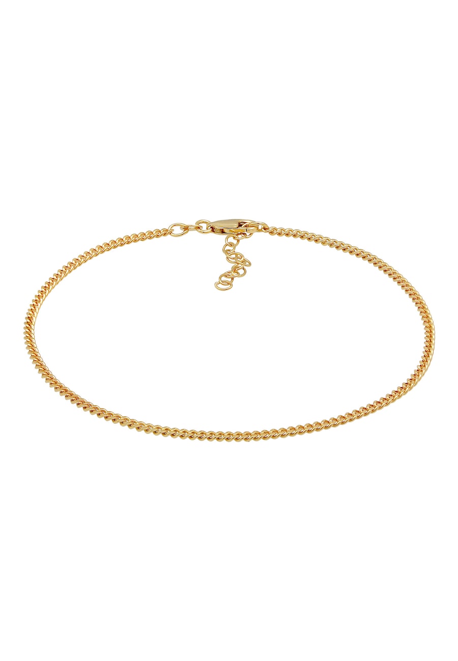 Elli Damska bransoletka pancerka Basic delikatna ponadczasowa regulowana serbro 925 Sterling Silver Bransoletki na nogę 1 ct Damski