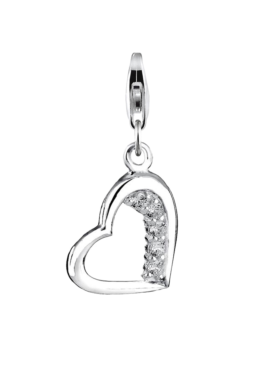 Nenalina Damski wisiorek serce z kryształami w srebrze próby 925 Sterling Silver Wisiorki 1 ct