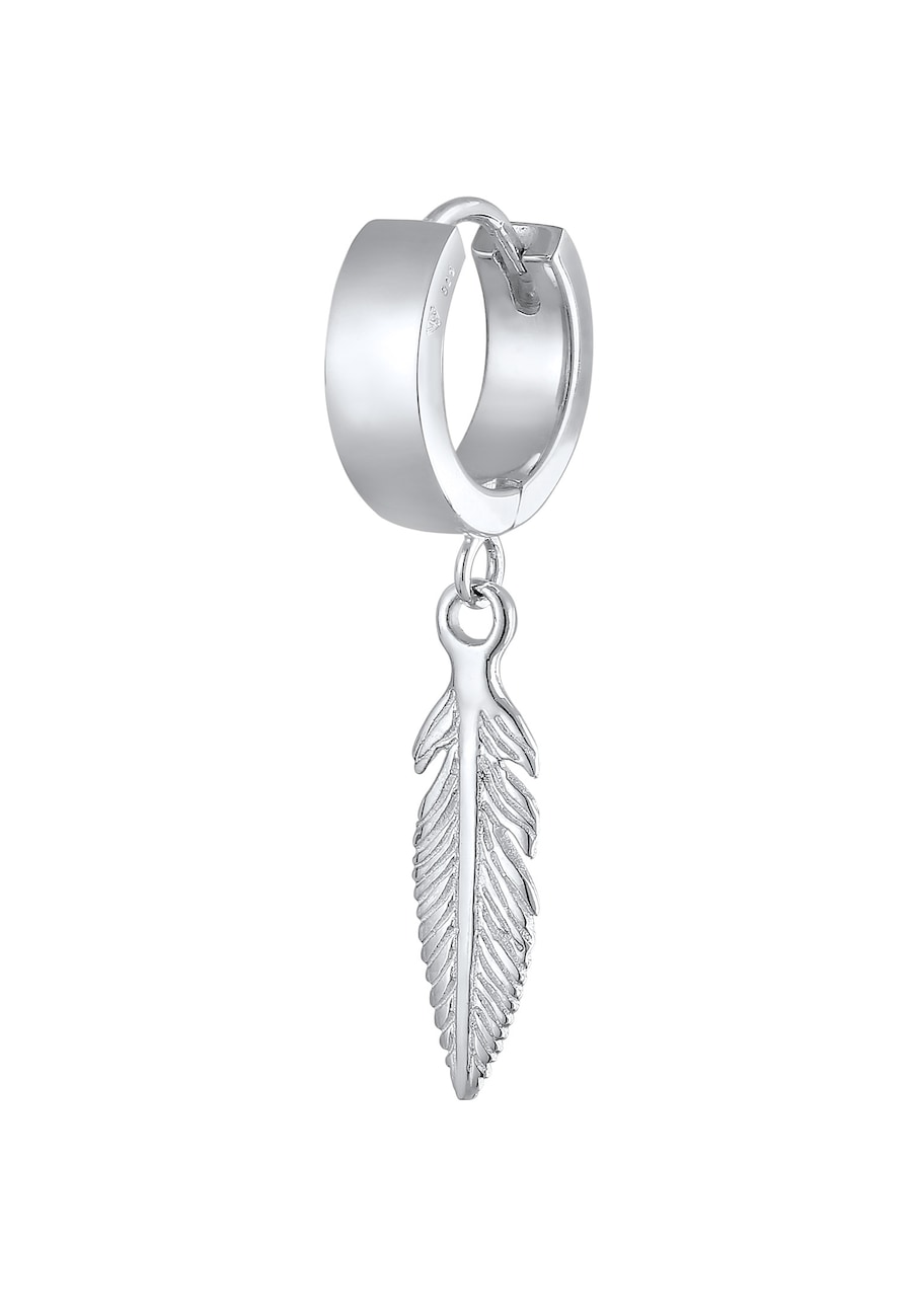 KUZZOI Jednoczęściowy męski krzyżyk kreole ze srebra próby 925 Sterling Silver Kolczyki 1 ct Męskie