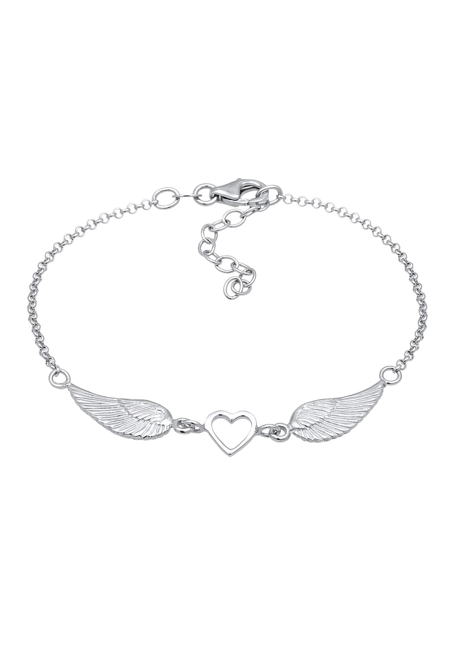 Elli Damski wisiorek serce skrzydło ze srebra próby 925 Sterling Silver Bransoletki 1 ct