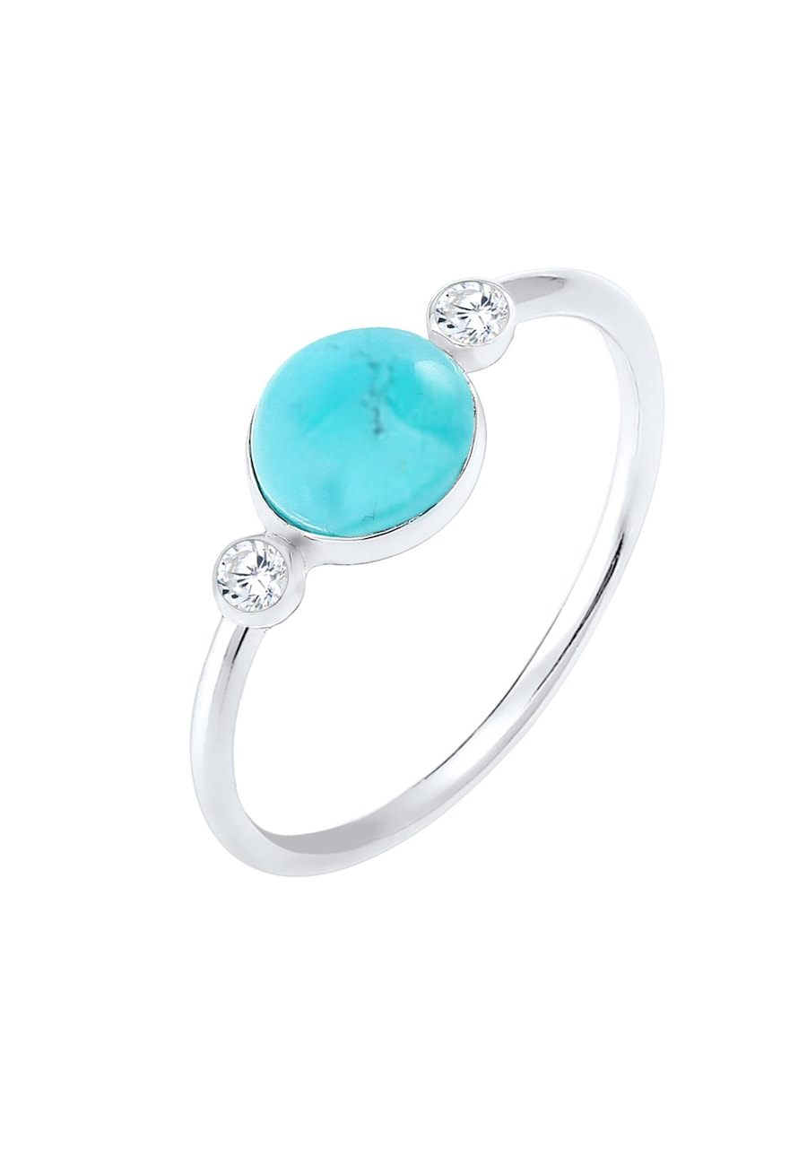 Elli Damski Boho Trend z cyrkoniami i holwitem w srebrze 925 Sterling Silver Pierścionki 1 ct