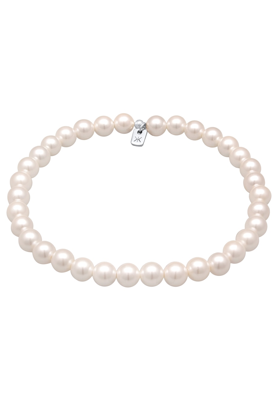 KUZZOI Elegancki męsks bransoletka z perłami muszlowymi ze srebra 925 Sterling Silver Bransoletki 1 ct Męskie