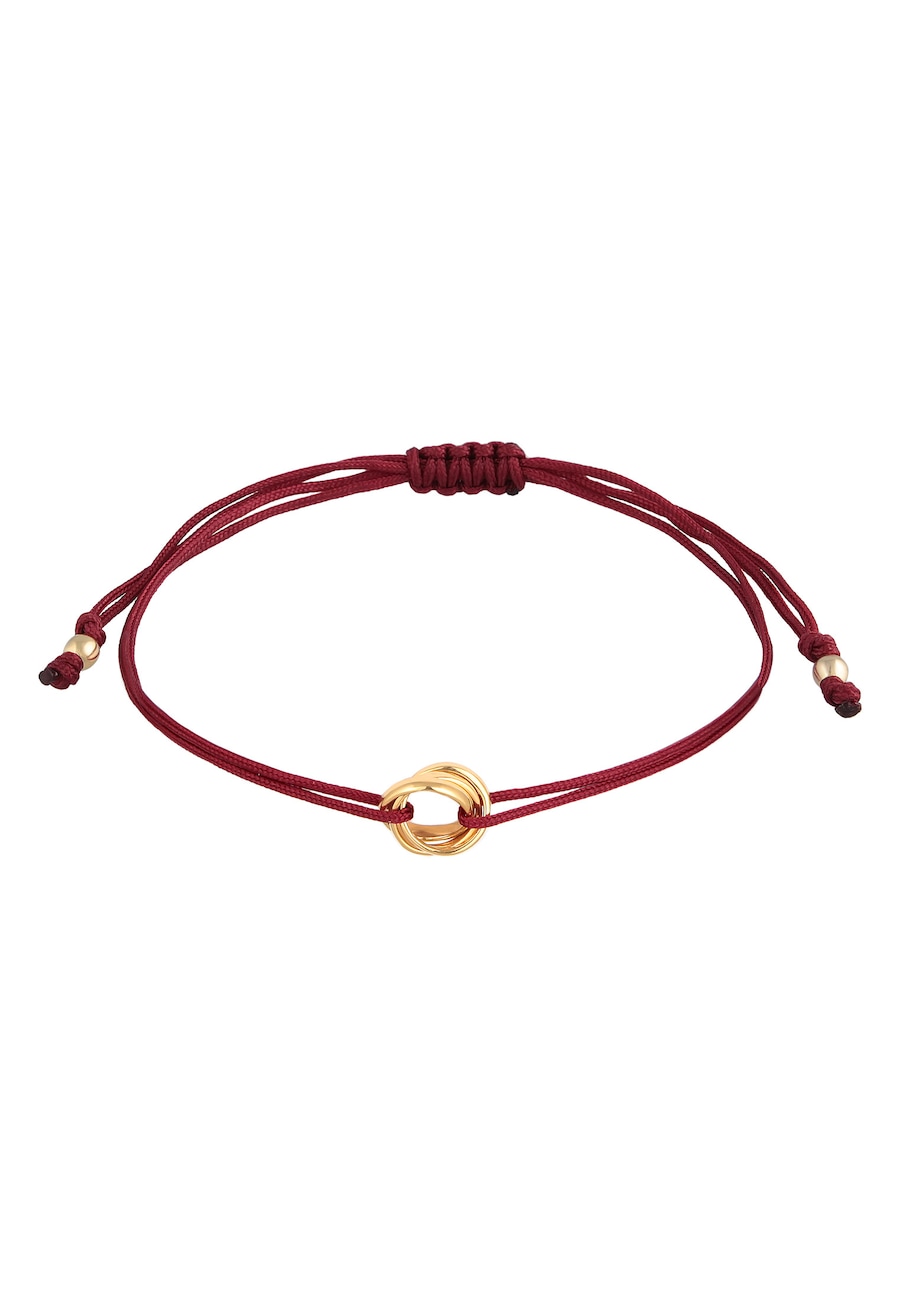 Elli Damski okrągły pleciony z tekstylną opaską ze srebra próby 925 Sterling Silver Bransoletki 1 ct