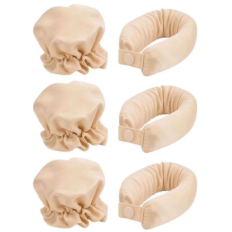 SOHO Flexi Rod Buns Wałki do włosów bez użycia ciepła Klamry i spinki do włosów 6 ct Nude