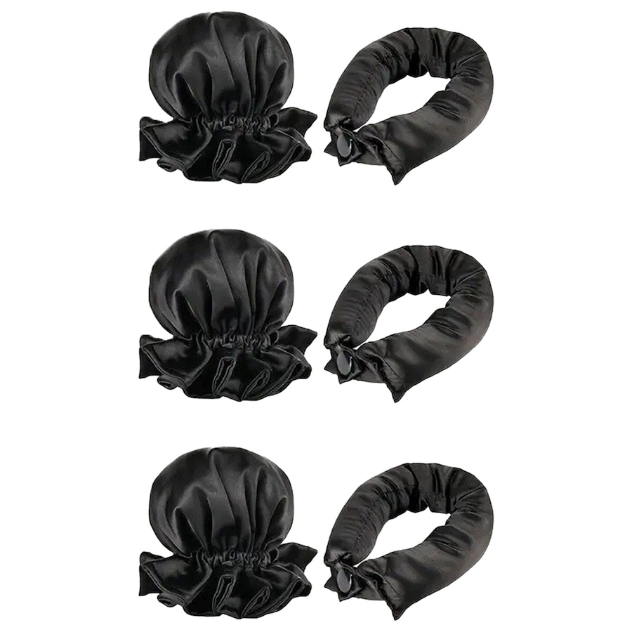 SOHO Flexi Rod Buns Wałki do włosów bez użycia ciepła Klamry i spinki do włosów 6 ct Czarny