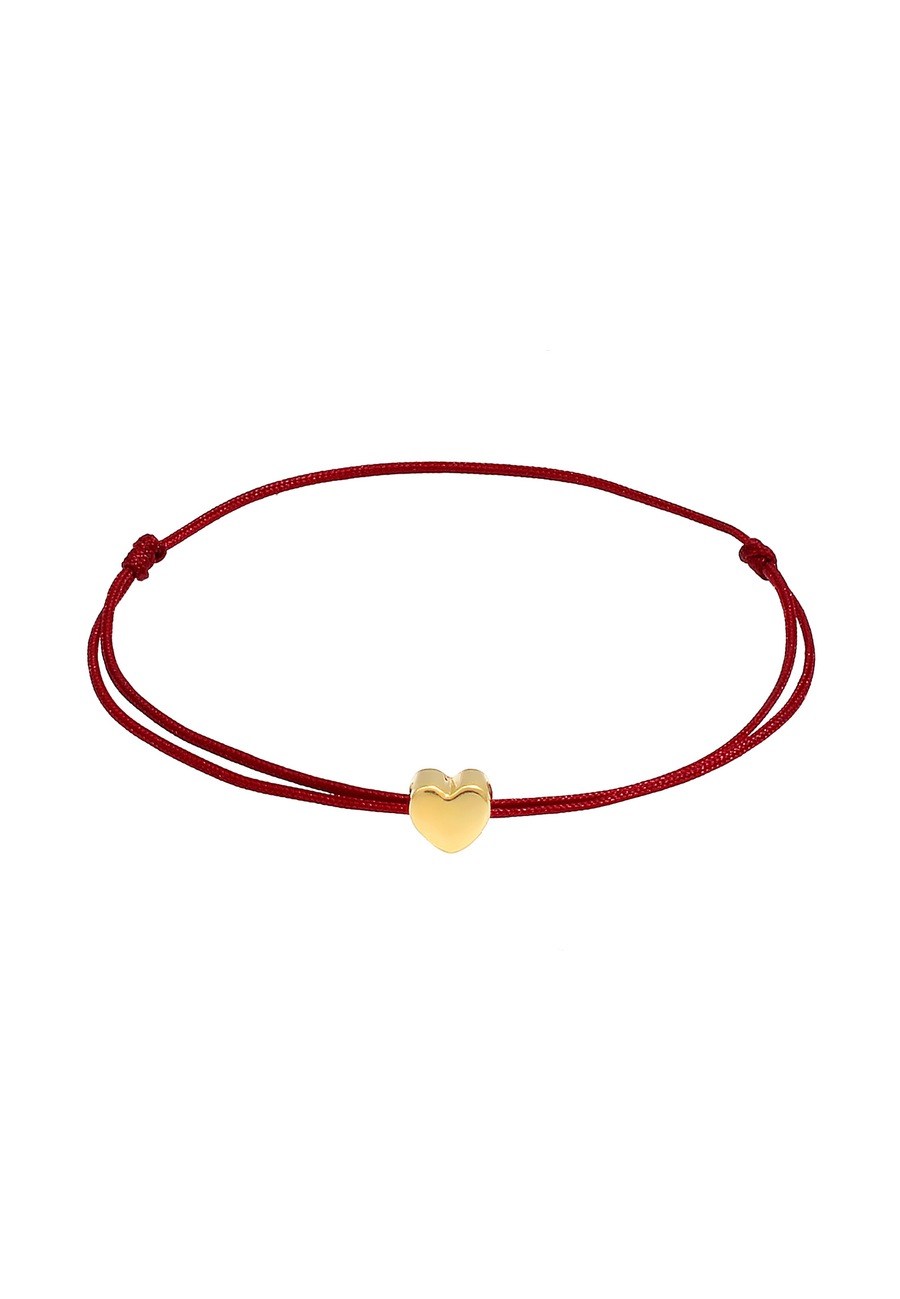 Elli Damski wisior serce Basic z nylonem niebieski w srebrze próby 925 Sterling Silver Bransoletki 1 ct