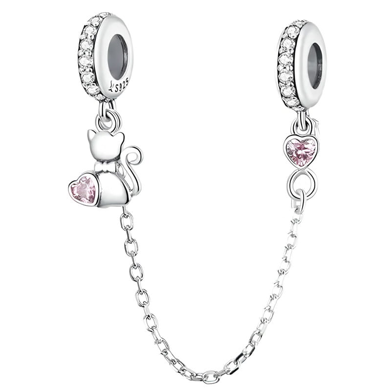 Charms do Pandora - CHARMS ZABEZPIECZENIE KOT SERCA