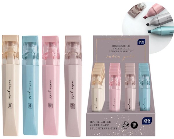 INTERDRUK Zakreślacz Satin Gold