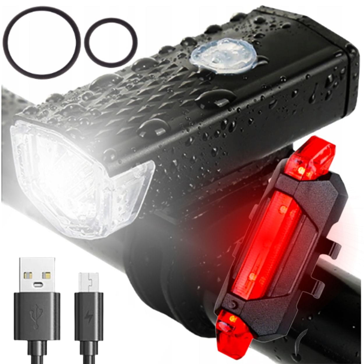 Lampka rowerowa tylna i przednia