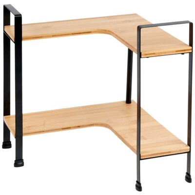 Półka kuchenna drewniana narożna 2-poziomowa 29,5x29,5x33,5 cm