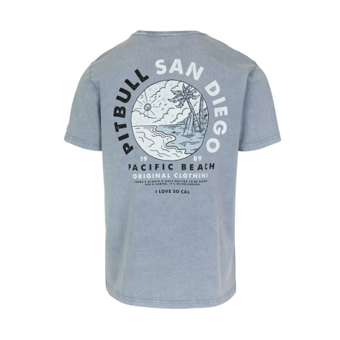 Pit Bull T-Shirt Koszulka Planet Surf Washed Blue