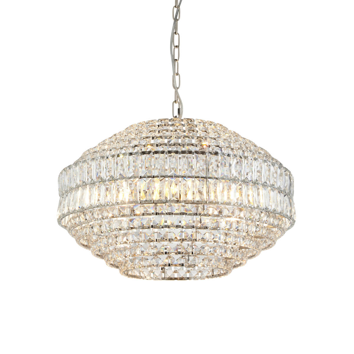 Wisząca lampa glamour L&-199155 crystal srebrny przezroczysty