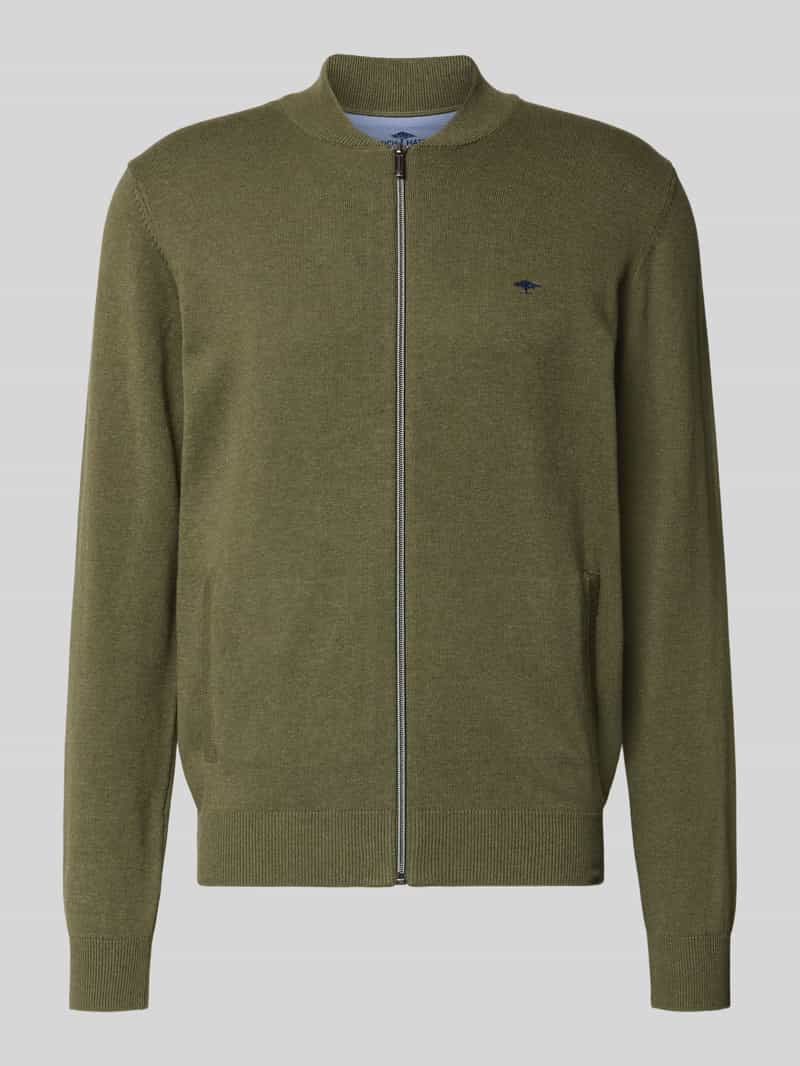 Kardigan ze stójką i zamkiem błyskawicznym