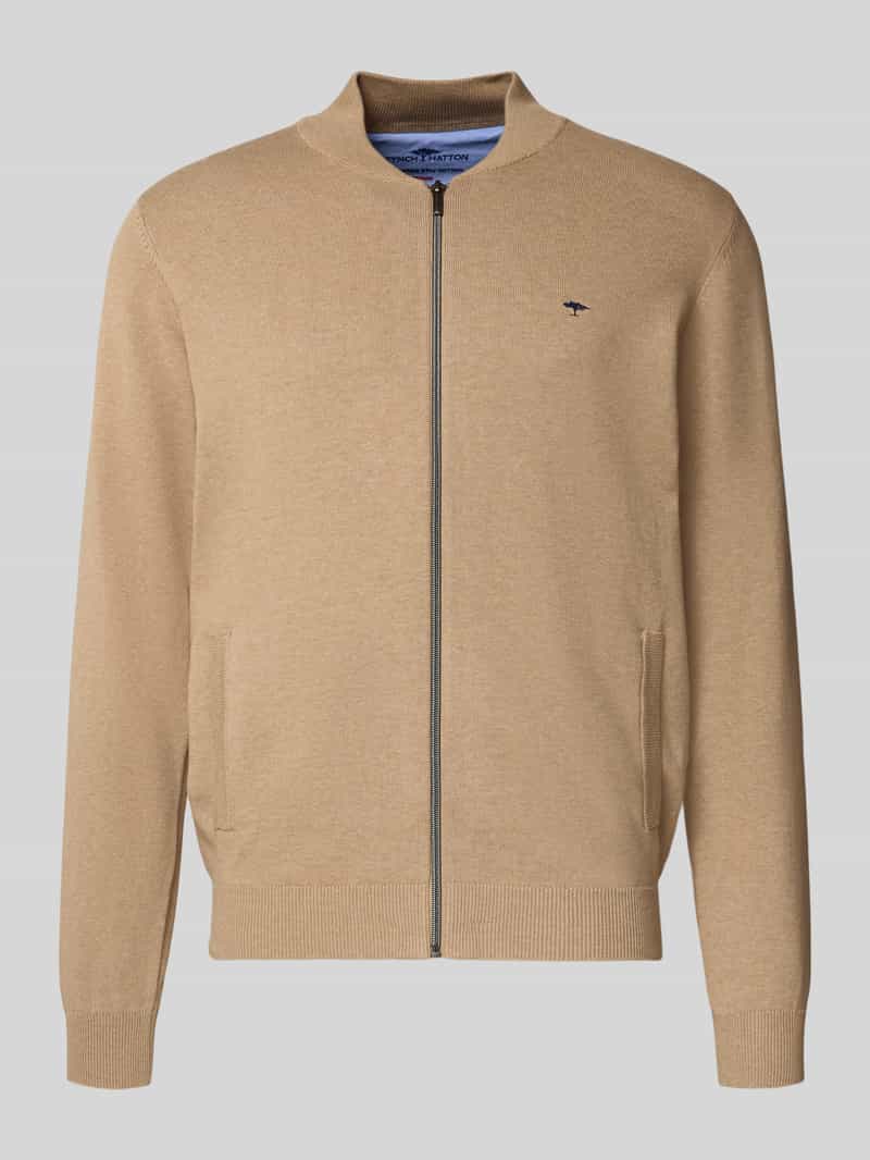 Kardigan ze stójką i zamkiem błyskawicznym