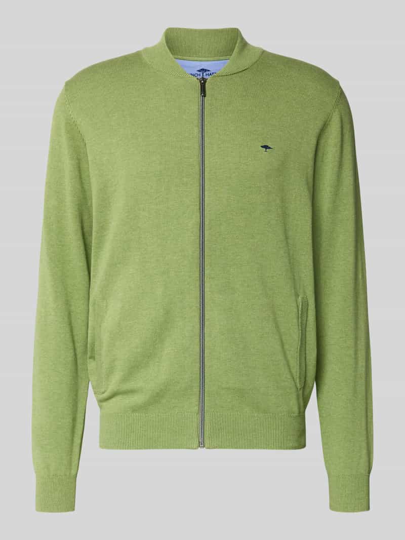 Kardigan ze stójką i zamkiem błyskawicznym