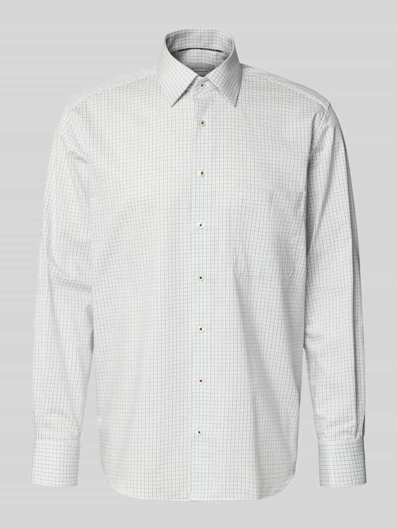 Koszula biznesowa o kroju comfort fit z bawełny z kołnierzykiem typu kent