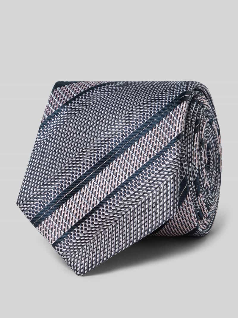 Krawat z jedwabiu ze wzorem na całej powierzchni (7,5 cm)