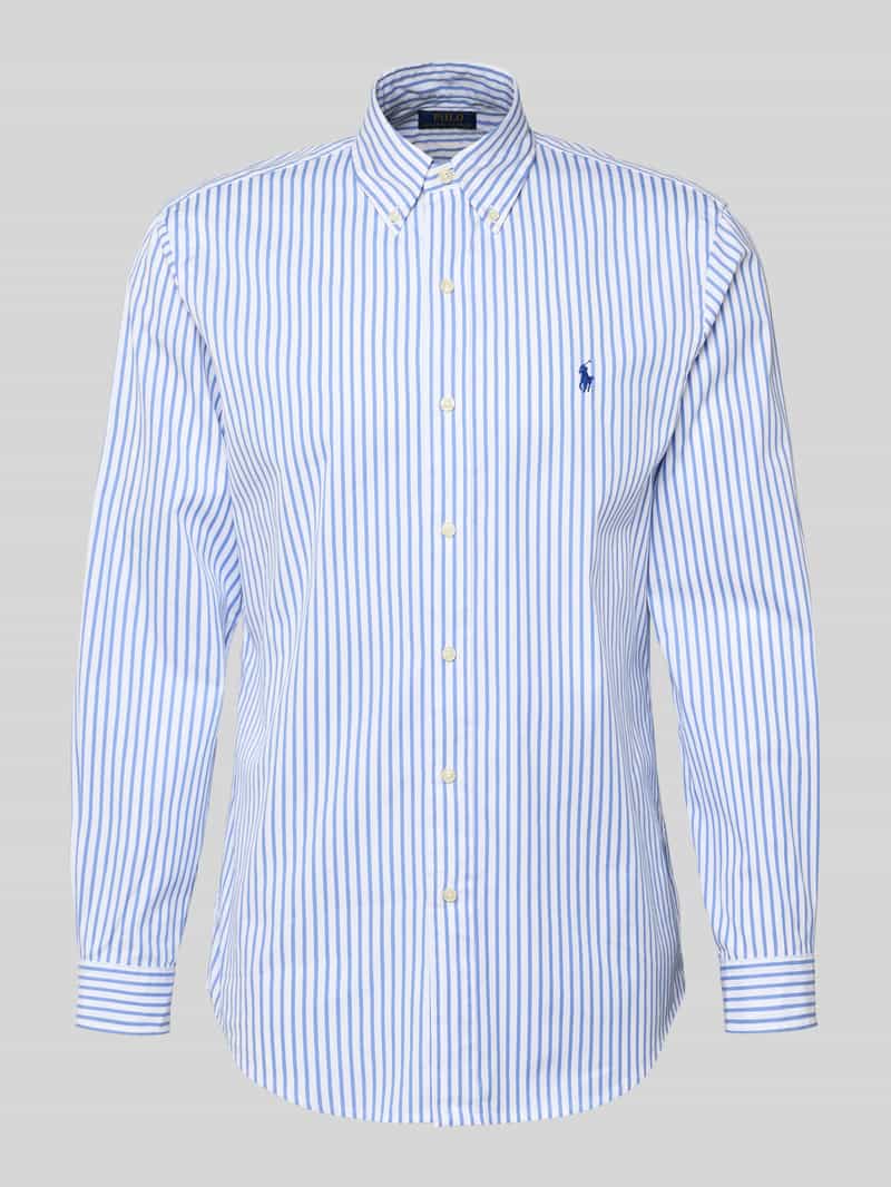 Koszula casualowa o kroju custom fit z kołnierzykiem typu button down