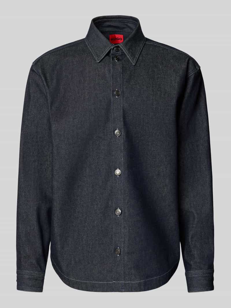 Kurtka jeansowa o kroju oversized z czystej bawełny model ‘EMIKOL’