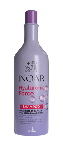 INOAR Hyaluronic Force, szampon intensywnie nawilżający, 1000ml