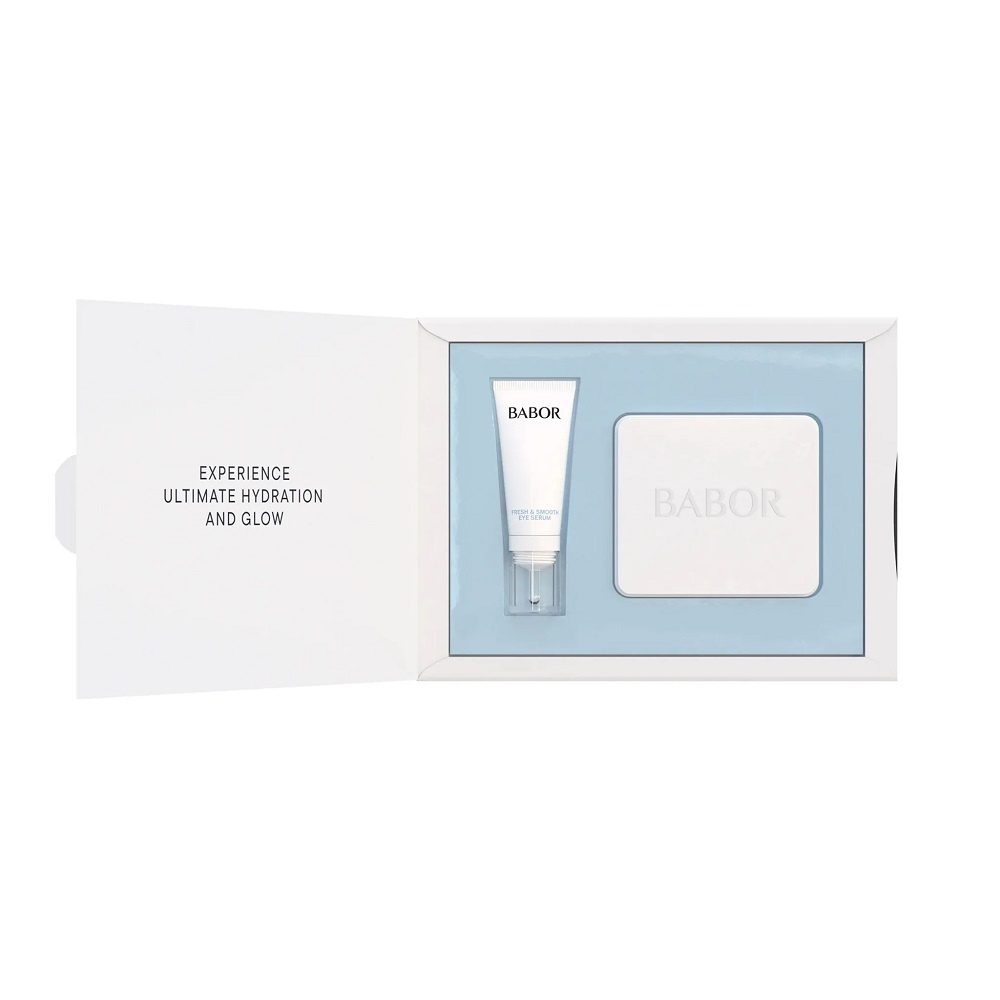 Babor Instant Fresh & Smooth Eye Serum + Patches zestaw serum pod oczy 15ml + silikonowe płatki wielokrotnego użytku 2szt