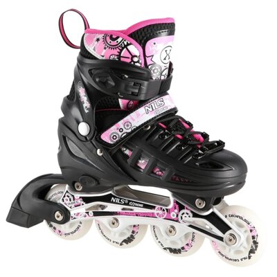 Łyżworolki NILS EXTREME NH10905 4w1 ( 35-38) Czarno-różowy