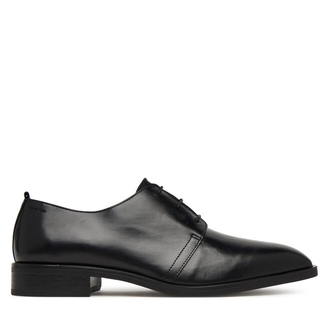 Półbuty Calvin Klein Slim Clean Derby Lth HM0HM02004 Czarny