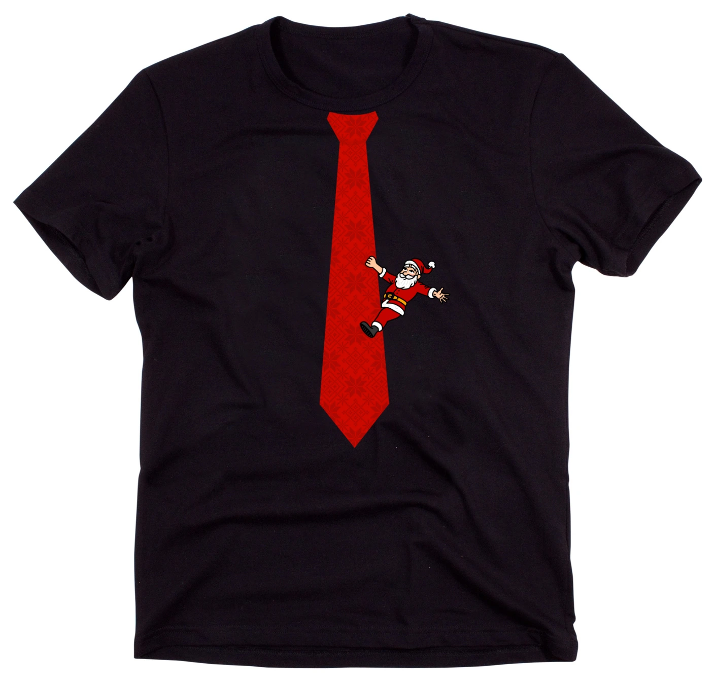 Koszulka z nadrukiem krawata na święta