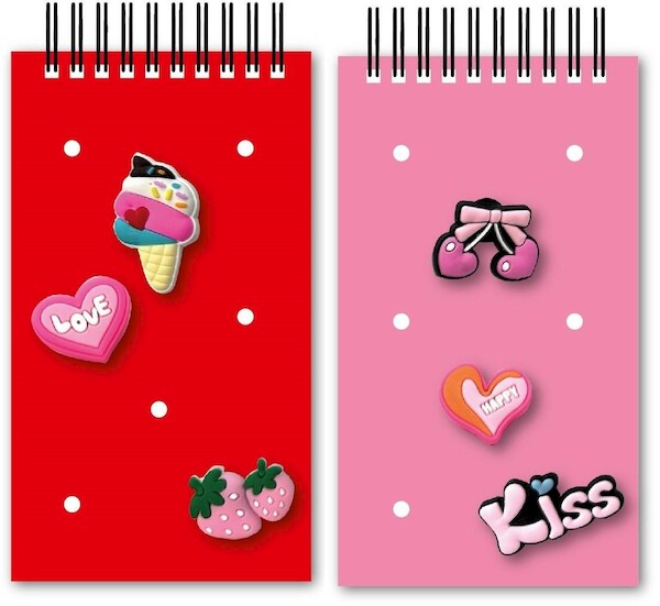 Notes na spirali 15x8,5cm z przypinkami mix