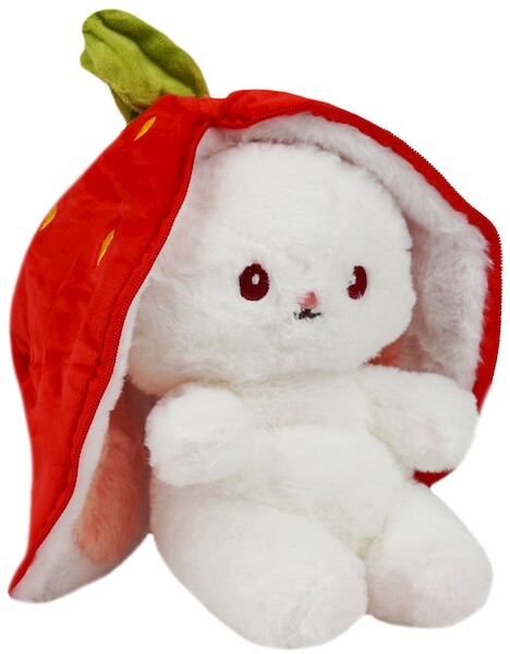Pluszowy królik w truskawce, 22 cm