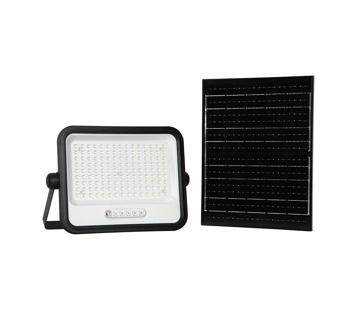 LED ściemnialny reflektor solarny LED/300W/3,2V IP65 15000 mAh czarny + pilot zdalnego sterowania
