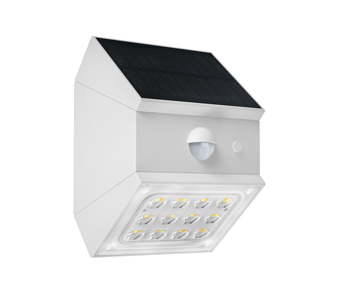 Ścienny solarny kinkiet LED z czujnikiem LED/2,5W/3,7V IP65 1200 mAh biały