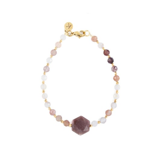 Bransoletka z kamieniami kobiecej intuicji - Wersja Pozłacana