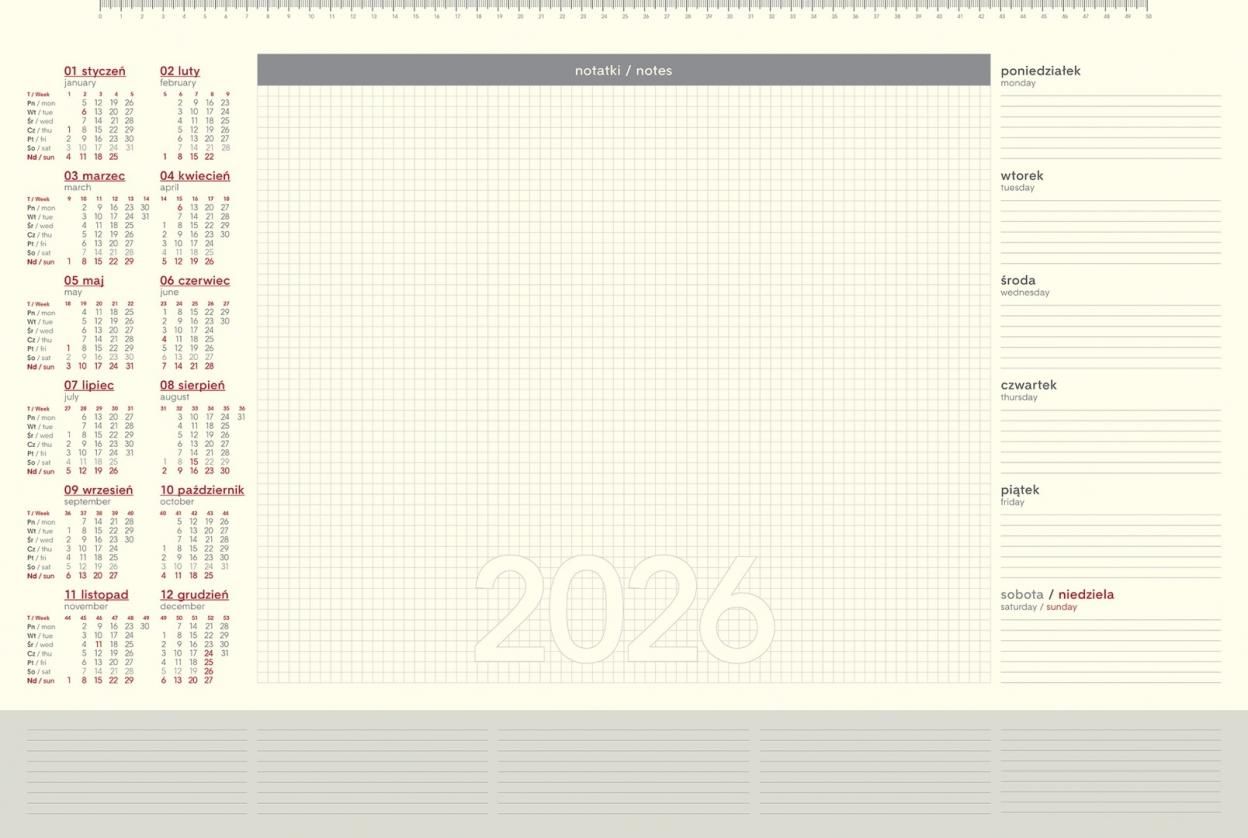 Telegraph Kalendarz 2026 biuwar - kalendarz