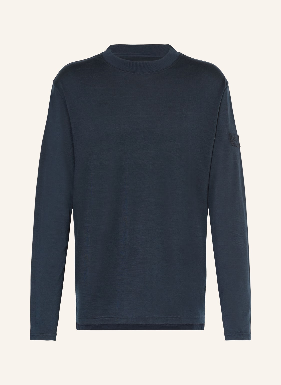 Super.Natural Koszulka Z Długim Rękawem Casual Z Wełną Merynosową blau