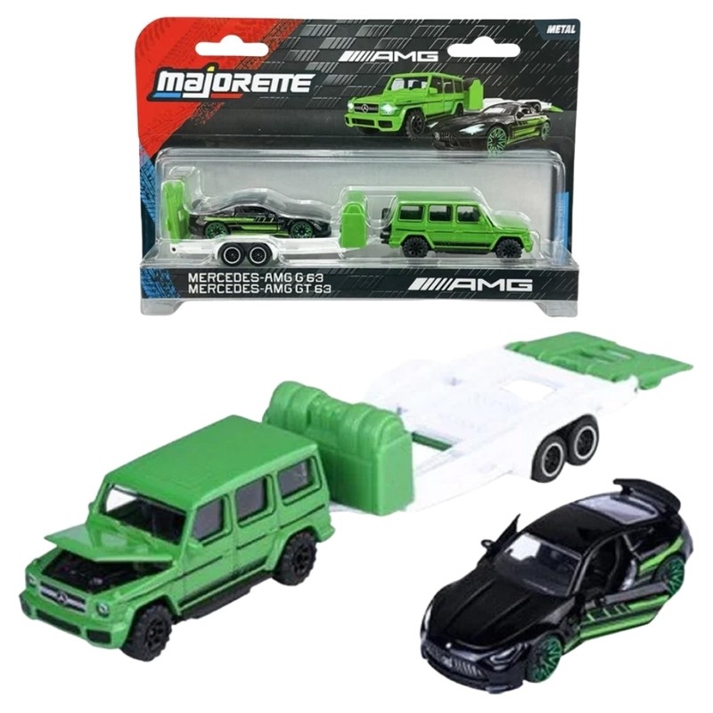 Majorette Mercedes AMG Z Przyczepą Autko Z Lawetą G63 + GT63