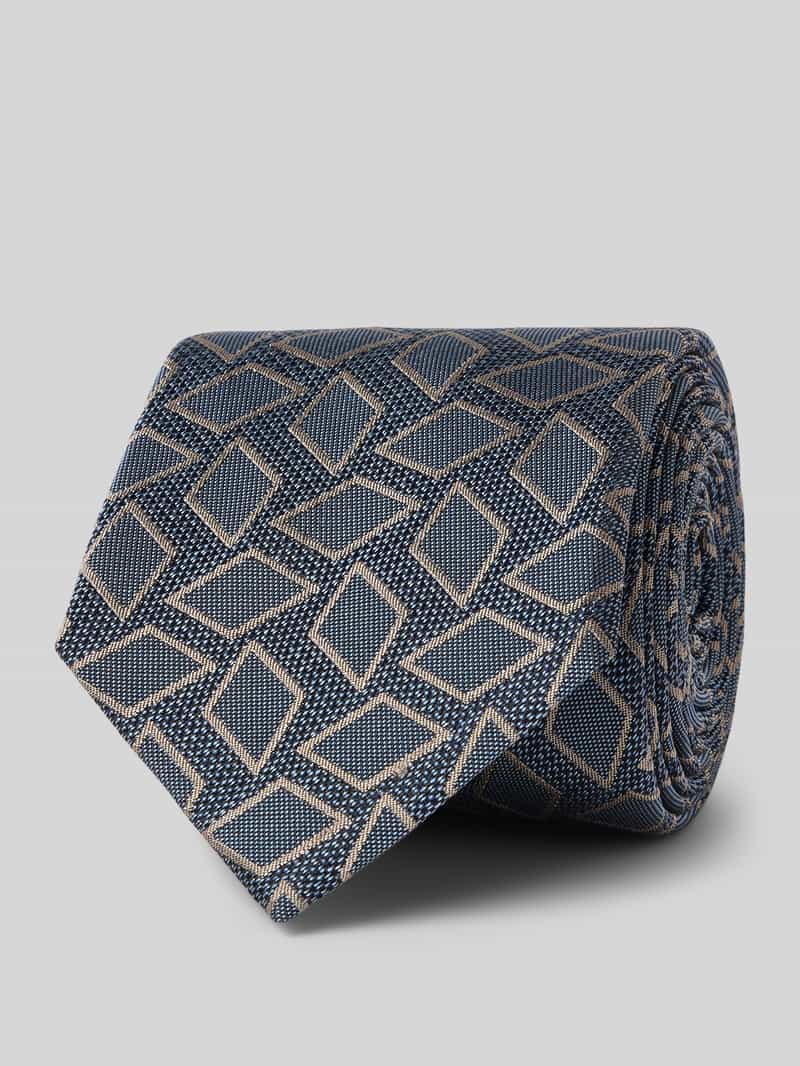 Krawat z jedwabiu ze wzorem na całej powierzchni (7,5 cm)