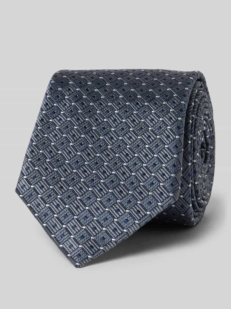 Krawat z jedwabiu ze wzorem na całej powierzchni (7,5 cm)